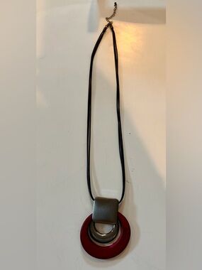 Bijou Brigitte Wooden Pendant Necklace